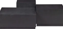 WOOOD Beistelltisch »Pim 3-tlg. aus MDF, stapelbar 40x40 / 55x55 / 70x70 cm« Drei Einheiten ineinander stapelbar, Hohlkonstruktion, schutzlackiert
