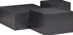 WOOOD Beistelltisch »Pim 3-tlg. aus MDF, stapelbar 40x40 / 55x55 / 70x70 cm« Drei Einheiten ineinander stapelbar, Hohlkonstruktion, schutzlackiert