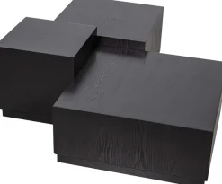 WOOOD Beistelltisch »Pim 3-tlg. aus MDF, stapelbar 40x40 / 55x55 / 70x70 cm« Drei Einheiten ineinander stapelbar, Hohlkonstruktion, schutzlackiert