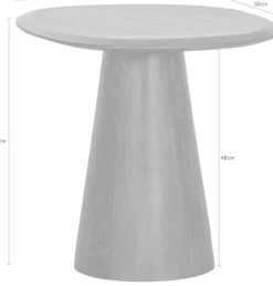 WOOOD Beistelltisch »Posture aus Mangoholz mit organischer Platte und Standfuß 60x53x51 cm« Tragkraft 15 kg, Standfuß Ø 16–29 cm, Plattendicke 3 cm