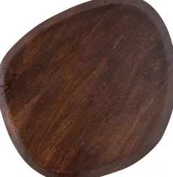 WOOOD Beistelltisch »Posture aus Mangoholz mit organischer Platte und Standfuß 60x53x51 cm« Tragkraft 15 kg, Standfuß Ø 16–29 cm, Plattendicke 3 cm