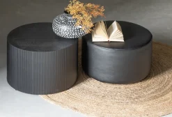 WOOOD Beistelltisch »Sanne aus lackiertem MDF, rund und hohl Ø60x40 cm« Tragkraft 20 kg, Wandstärke 1 cm, Unterseite geschlossen