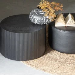 WOOOD Beistelltisch »Sanne aus lackiertem MDF, rund und hohl Ø60x40 cm« Tragkraft 20 kg, Wandstärke 1 cm, Unterseite geschlossen