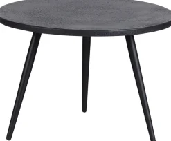 WOOOD Beistelltisch »Suze aus Multiplex mit Metallbeschichtung Ø53x42 / Ø53x36 cm« Set, 2 Stk. tlg. 2er-Set, Plattendicke 2 cm, Beine aus MS-Eisen, pulverbeschichtet
