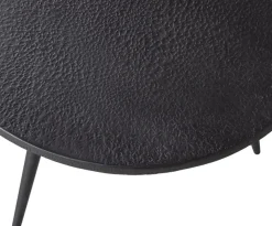 WOOOD Beistelltisch »Suze aus Multiplex mit Metallbeschichtung Ø53x42 / Ø53x36 cm« Set, 2 Stk. tlg. 2er-Set, Plattendicke 2 cm, Beine aus MS-Eisen, pulverbeschichtet