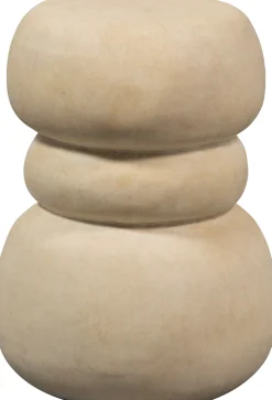 WOOOD Beistelltisch »Yvo aus Fiberclay in Betonoptik, organisch gestapelt 37x35x47 cm« Tragkraft 20 kg, Materialstärke 1 cm, Sitzfläche Ø 33 cm