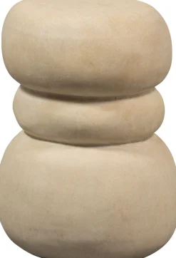 WOOOD Beistelltisch »Yvo aus Fiberclay in Betonoptik, organisch gestapelt 37x35x47 cm« Tragkraft 20 kg, Materialstärke 1 cm, Sitzfläche Ø 33 cm