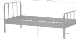 WOOOD Bettgestell »Mees tahlrahmen pulverbeschichtet mit Kopf- und Fußteil« Matratzenmaß 120x200 cm, Tragkraft 150 kg