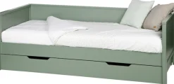 WOOOD Bettgestell »Nikki FSC®-Kiefernholz gebürstet, H 73 x B 208 x D 100 cm« Matratzenmaß 90x200 cm, Schublade optional, mit akzentuierter Maserung