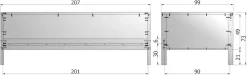 WOOOD Bettgestell »Nikki FSC®-Kiefernholz gebürstet, H 73 x B 208 x D 100 cm« Matratzenmaß 90x200 cm, Schublade optional, mit akzentuierter Maserung