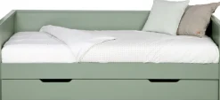 WOOOD Bettgestell »Nikki FSC®-Kiefernholz gebürstet, H 73 x B 208 x D 100 cm« Matratzenmaß 90x200 cm, Schublade optional, mit akzentuierter Maserung