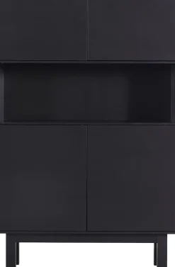 WOOOD Buffet »Finca FSC®-Kiefernholz mit Druckmechanismus, H 170 x B 110 x T 40 cm« Tragkraft 10 kg pro Boden, offenes Mittelfach, sichtbare maserung