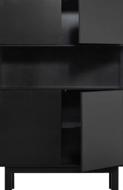 WOOOD Buffet »Finca FSC®-Kiefernholz mit Druckmechanismus, H 170 x B 110 x T 40 cm« Tragkraft 10 kg pro Boden, offenes Mittelfach, sichtbare maserung