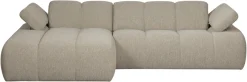 WOOOD Chaiselongue »Mojo Bouclé-Bezug mit verstellbarer Armlehne, H 74 x B 284 x T 160 cm« Tragkraft 360 kg, Maximale Verschleißfestigkeit, Pfleiglicht