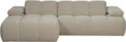 WOOOD Chaiselongue »Mojo Bouclé-Bezug mit verstellbarer Armlehne, H 74 x B 284 x T 160 cm« Tragkraft 360 kg, Maximale Verschleißfestigkeit, Pfleiglicht