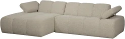WOOOD Chaiselongue »Mojo Bouclé-Bezug mit verstellbarer Armlehne, H 74 x B 284 x T 160 cm« Tragkraft 360 kg, Maximale Verschleißfestigkeit, Pfleiglicht