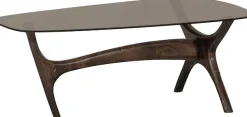 WOOOD Couchtisch »Flash mit Glasplatte und Mangoholzgestell 110x60x42 cm« Handgefertigtes Glas – leichte Unebenheiten sind herstellungsbedingt