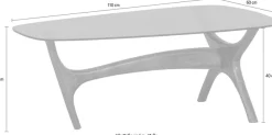 WOOOD Couchtisch »Flash mit Glasplatte und Mangoholzgestell 110x60x42 cm« Handgefertigtes Glas – leichte Unebenheiten sind herstellungsbedingt