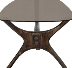 WOOOD Couchtisch »Flash mit Glasplatte und Mangoholzgestell 110x60x42 cm« Handgefertigtes Glas – leichte Unebenheiten sind herstellungsbedingt