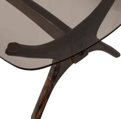 WOOOD Couchtisch »Flash mit Glasplatte und Mangoholzgestell 110x60x42 cm« Handgefertigtes Glas – leichte Unebenheiten sind herstellungsbedingt