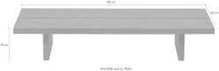 WOOOD Couchtisch »Lion MDF mit Schutzlackierung, H 25 x B 140 x T 60 cm« Tragkraft 25 kg, royale Tischfläche, beschichtete Oberfläche