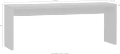 WOOOD Couchtisch »Maan MDF mit sichtbarer Holzmaserung, B 200 x T 45 x H 76 cm« Vollständig montiert geliefert, pflegeleicht, sichtbare Maserung