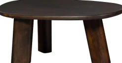 WOOOD Couchtisch »Roundly aus Mangoholz mit organisch geformter Platte 110x60x40 cm« Tragkraft 30 kg, Plattendicke 4 cm, Beine 14 cm breit
