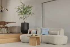 WOOOD Couchtisch »Tablo mit FSC®-Mix Eichenholz und organischer Form B60 x T60 x H40 cm« Transparente Schutzlackierung, Tragkraft 50 kg, kompakte Ausführung