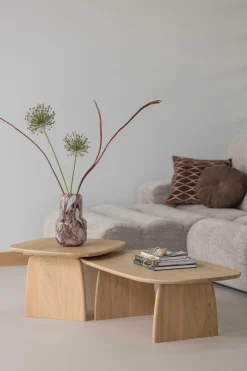 WOOOD Couchtisch »Tablo mit FSC®-Mix Eichenholz und organischer Form B60 x T60 x H40 cm« Transparente Schutzlackierung, Tragkraft 50 kg, kompakte Ausführung