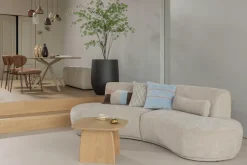 WOOOD Couchtisch »Tablo mit FSC®-Mix Eichenholz und organischer Form B60 x T60 x H40 cm« Transparente Schutzlackierung, Tragkraft 50 kg, kompakte Ausführung