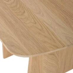 WOOOD Couchtisch »Tablo mit FSC®-Mix Eichenholz und organischer Form B60 x T60 x H40 cm« Transparente Schutzlackierung, Tragkraft 50 kg, kompakte Ausführung