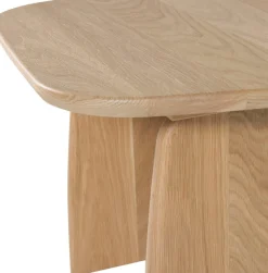 WOOOD Couchtisch »Tablo mit FSC®-Mix Eichenholz und organischer Form B60 x T60 x H40 cm« Transparente Schutzlackierung, Tragkraft 50 kg, kompakte Ausführung
