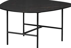 WOOOD Couchtisch »Vajen Porzellan-Marmorlook mit Metallgestell« H 38 x B 70 x T 70 cm, Tragkraft 15 kg, pfleigleicht