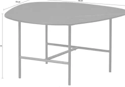WOOOD Couchtisch »Vajen Porzellan-Marmorlook mit Metallgestell« H 38 x B 70 x T 70 cm, Tragkraft 15 kg, pfleigleicht