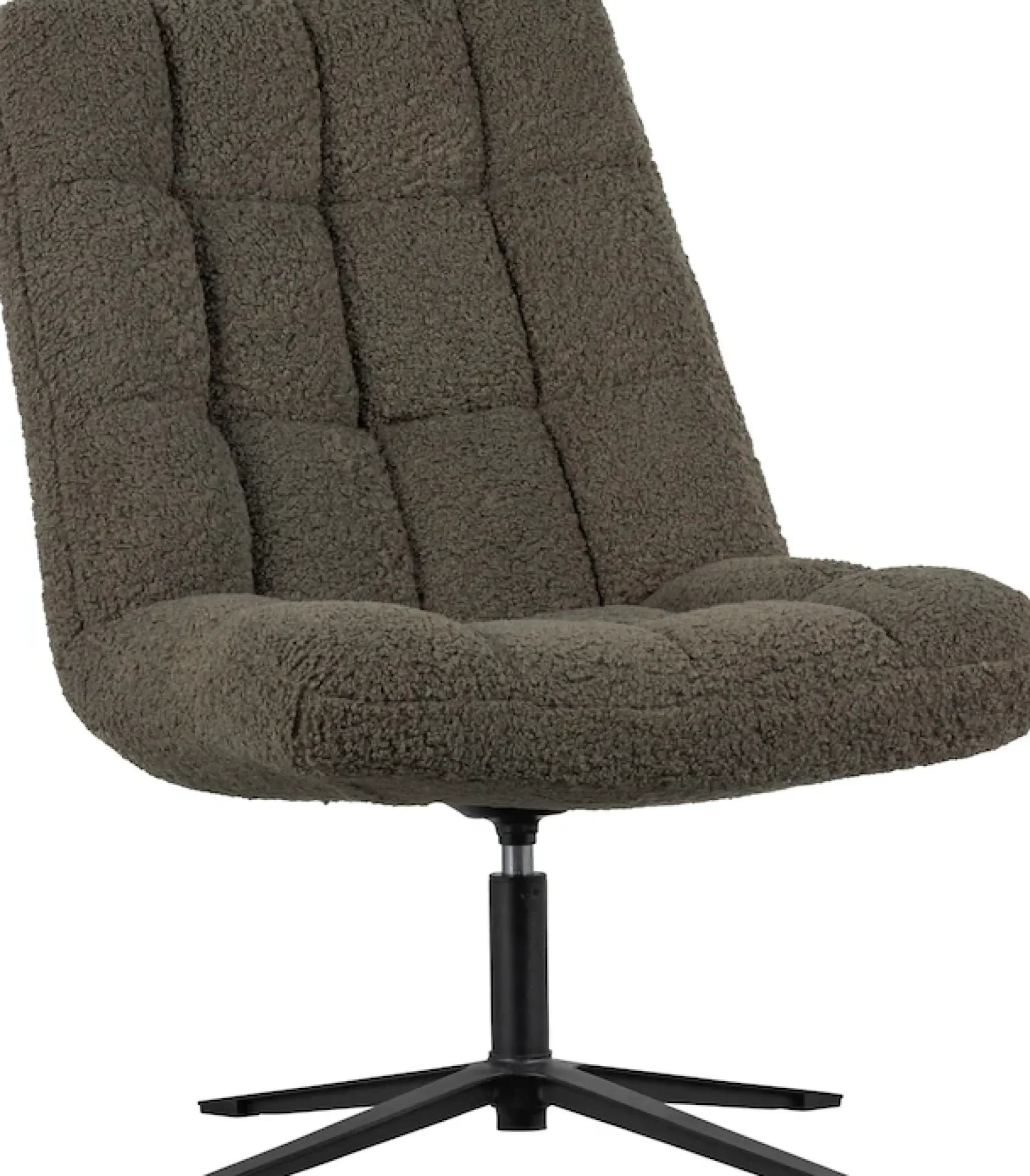 WOOOD Drehsessel »Job mit Teddy-Bezug und Drehmechanismus B 70 x T 85 x H 101 cm« Sehr hohe Verschleißfestigkeit, Tragkraft 140 kg, 360° Drehmechanismus