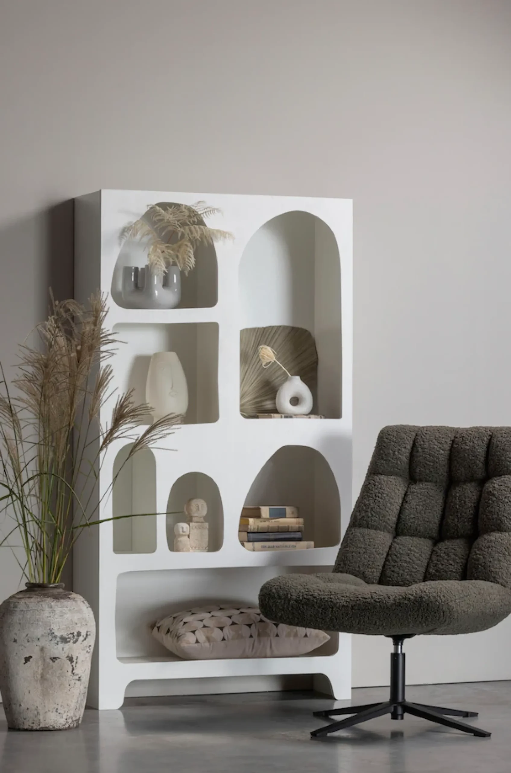 WOOOD Drehsessel »Job mit Teddy-Bezug und Drehmechanismus B 70 x T 85 x H 101 cm« Sehr hohe Verschleißfestigkeit, Tragkraft 140 kg, 360° Drehmechanismus