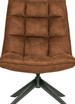 WOOOD Drehsessel »Jouke mit Kunstleder-Bezug und Drehmechanismus B 70 x T 85 x H 90 cm« Sitzhöhe 46–42 cm, Tragkraft 140 kg, pulverbeschichtetes Metallgestell