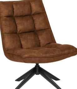 WOOOD Drehsessel »Jouke mit Kunstleder-Bezug und Drehmechanismus B 70 x T 85 x H 90 cm« Sitzhöhe 46–42 cm, Tragkraft 140 kg, pulverbeschichtetes Metallgestell