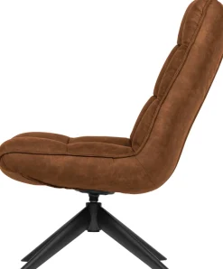 WOOOD Drehsessel »Jouke mit Kunstleder-Bezug und Drehmechanismus B 70 x T 85 x H 90 cm« Sitzhöhe 46–42 cm, Tragkraft 140 kg, pulverbeschichtetes Metallgestell