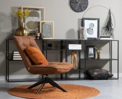 WOOOD Drehsessel »Jouke mit Kunstleder-Bezug und Drehmechanismus B 70 x T 85 x H 90 cm« Sitzhöhe 46–42 cm, Tragkraft 140 kg, pulverbeschichtetes Metallgestell