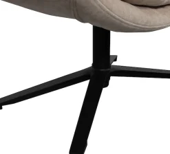 WOOOD Drehsessel »Kube mit Drehmechanismus inkl. Hocker B 74 x T 89 x H 100 cm« Newt-Chenillebezug, Hohe Verschleißfestigkeit, Tragkraft 120 kg
