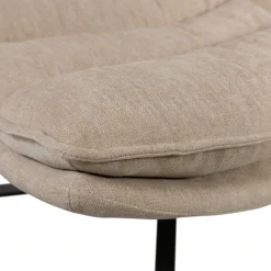 WOOOD Drehsessel »Kube mit Drehmechanismus inkl. Hocker B 74 x T 89 x H 100 cm« Newt-Chenillebezug, Hohe Verschleißfestigkeit, Tragkraft 120 kg
