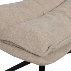 WOOOD Drehsessel »Kube mit Drehmechanismus inkl. Hocker B 74 x T 89 x H 100 cm« Newt-Chenillebezug, Hohe Verschleißfestigkeit, Tragkraft 120 kg