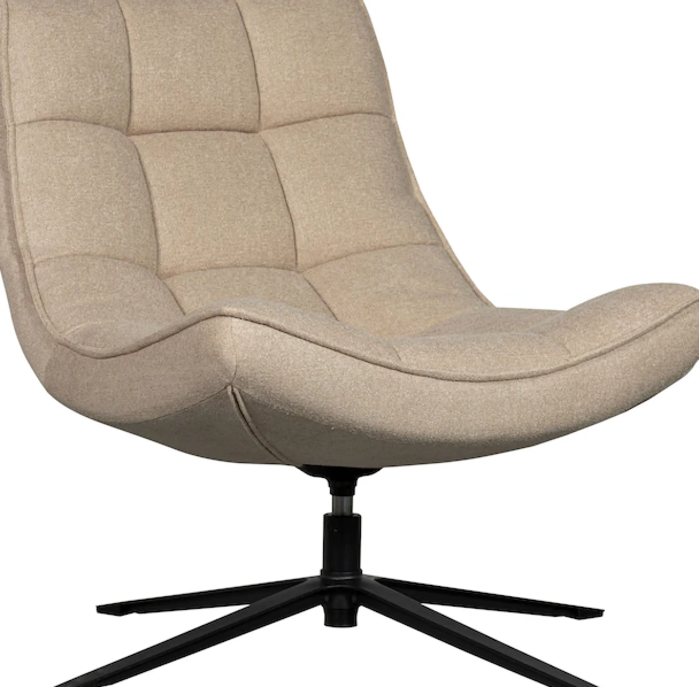 WOOOD Drehsessel »Maudi gewobener-Bezug mit metall Drehgestell H 84 x B 74 x T 86 cm« Tragkraft 100 kg, subtile Farbnuancen, Hohe Verschleißfestigkeit