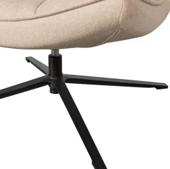 WOOOD Drehsessel »Maudi gewobener-Bezug mit metall Drehgestell H 84 x B 74 x T 86 cm« Tragkraft 100 kg, subtile Farbnuancen, Hohe Verschleißfestigkeit
