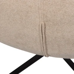 WOOOD Drehsessel »Maudi gewobener-Bezug mit metall Drehgestell H 84 x B 74 x T 86 cm« Tragkraft 100 kg, subtile Farbnuancen, Hohe Verschleißfestigkeit