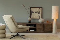 WOOOD Drehsessel »Milaro mit Fling-Melange-Bezug und Drehmechanismus B75 x T94 x H88 cm« Tragkraft 120 kg, Hohe Verschleißfestigkeit, mittlere Sitzhöhe