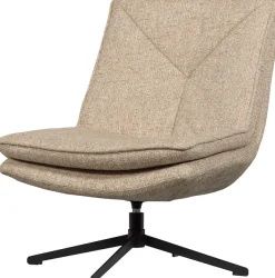 WOOOD Drehsessel »Milaro mit Fling-Melange-Bezug und Drehmechanismus B75 x T94 x H88 cm« Tragkraft 120 kg, Hohe Verschleißfestigkeit, mittlere Sitzhöhe