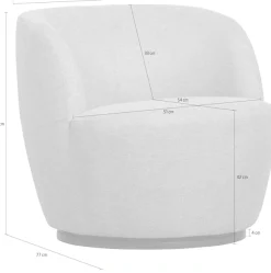 WOOOD Drehsessel »Serra Mischgewebe Bezug mit Drehmechanismus H 68 x B 70 x T 77 cm« Geringe Verschleißfestigkeit, Tragkraft 120 kg, vollständig montiert