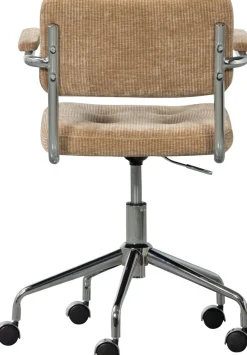 WOOOD Drehstuhl »Kova mit Rippenstoff-Bezug höhenverstellbar, B 54 x T 60 x H 87 cm« () Drehbar, Hohe Verschleißfestigkeit, Tragkraft 125 kg